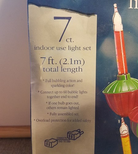 Holiday Time Classic Bubble Ligts 7 ct ( 7 ft. 2.1 m )