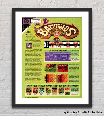 Battletoads Sega Genesis Glossy Promo Ad Poster G6799