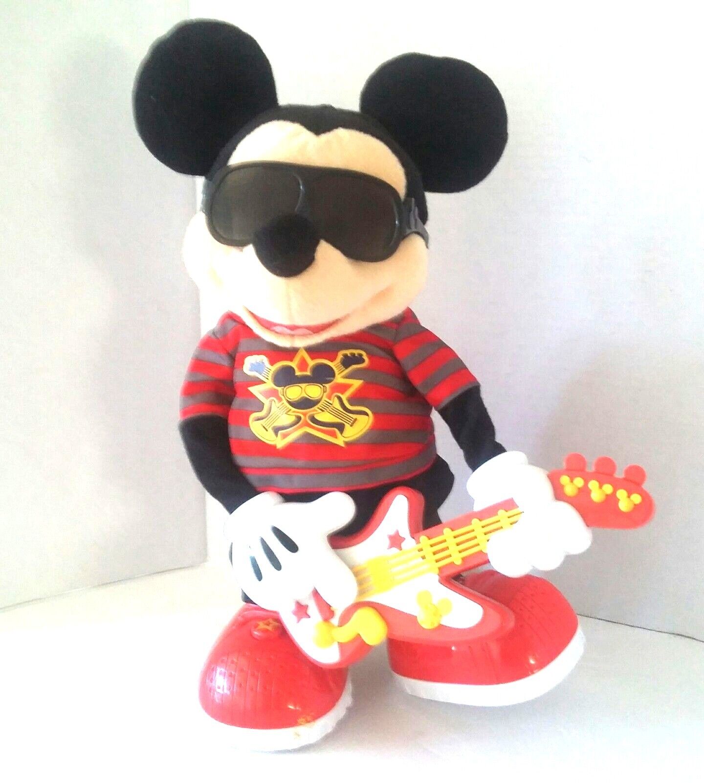 Mickey Mouse Rock Star Plush Figure Singing Dancing 2010 Mickey Mouse Rock Star Plush Figure Singing Dancing 2010