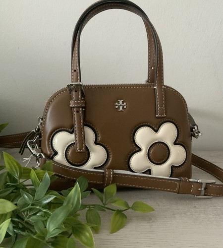 NWT TORY BURCH EMERSON FLORAL APPLIQUÉ DOME SATCHEL