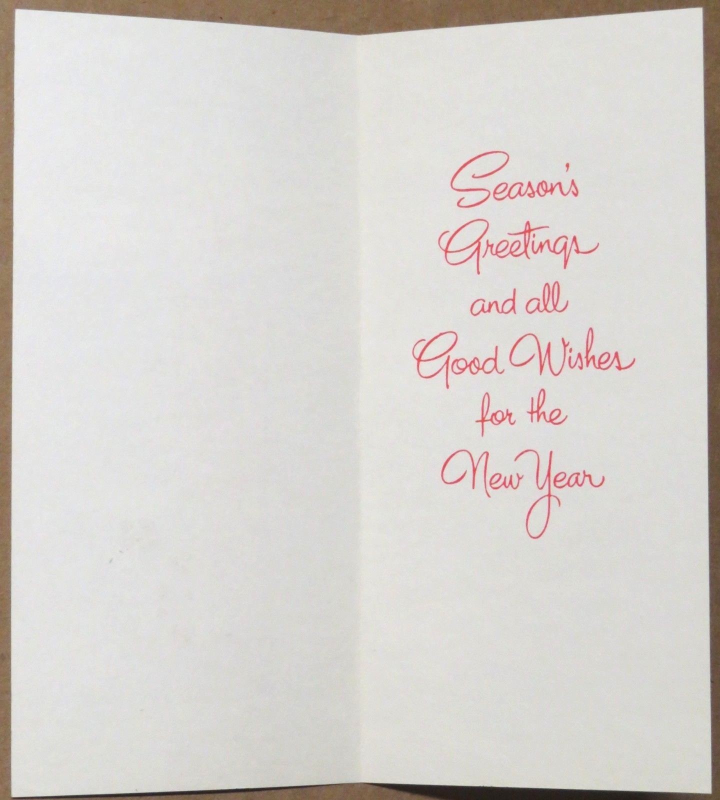 Vintage Christmas Card UNUSED MCM Beautiful PINK Burning Candle Starburst