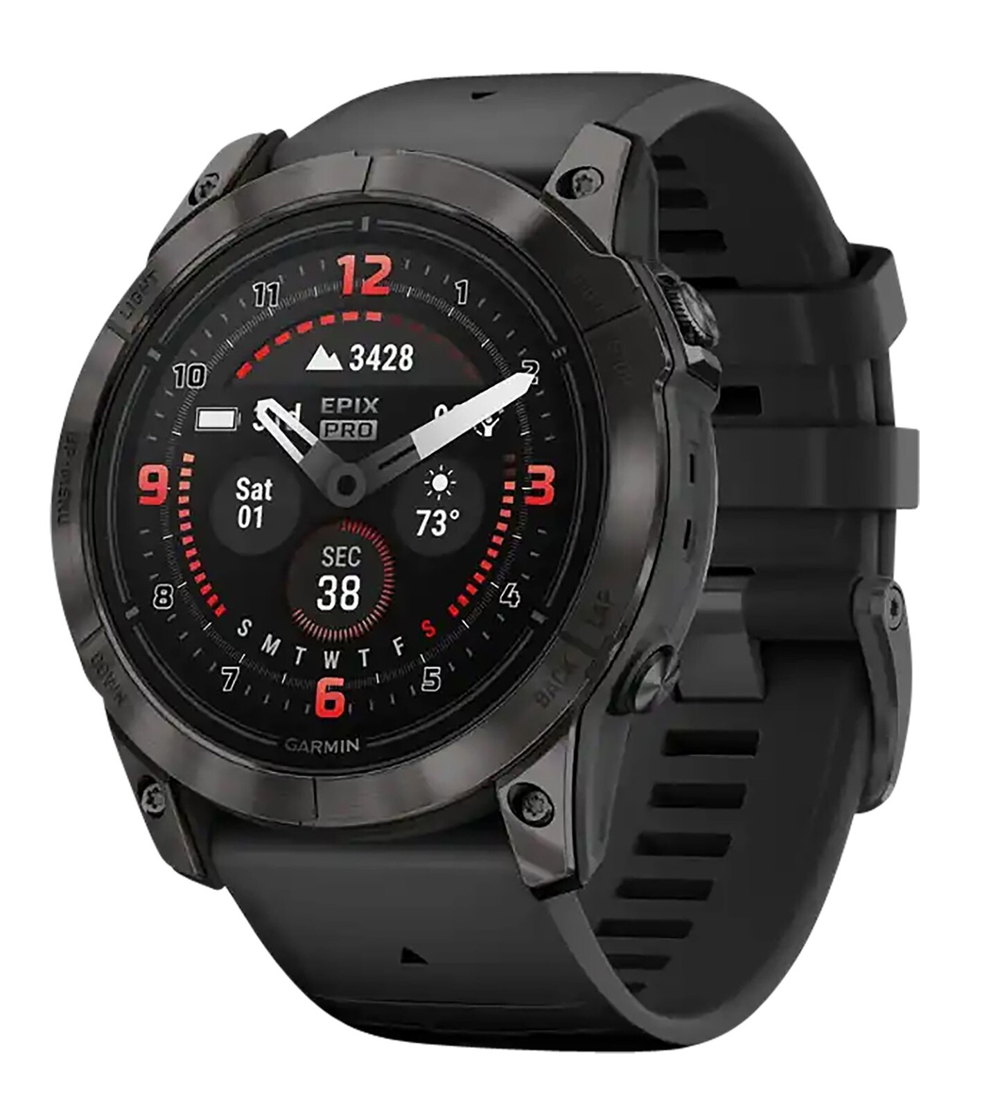 Pre-owned Garmin 0100280400 Epix Pro Gen 2 Sapphire Edition Gps/smart Features 32gb Memory In Black