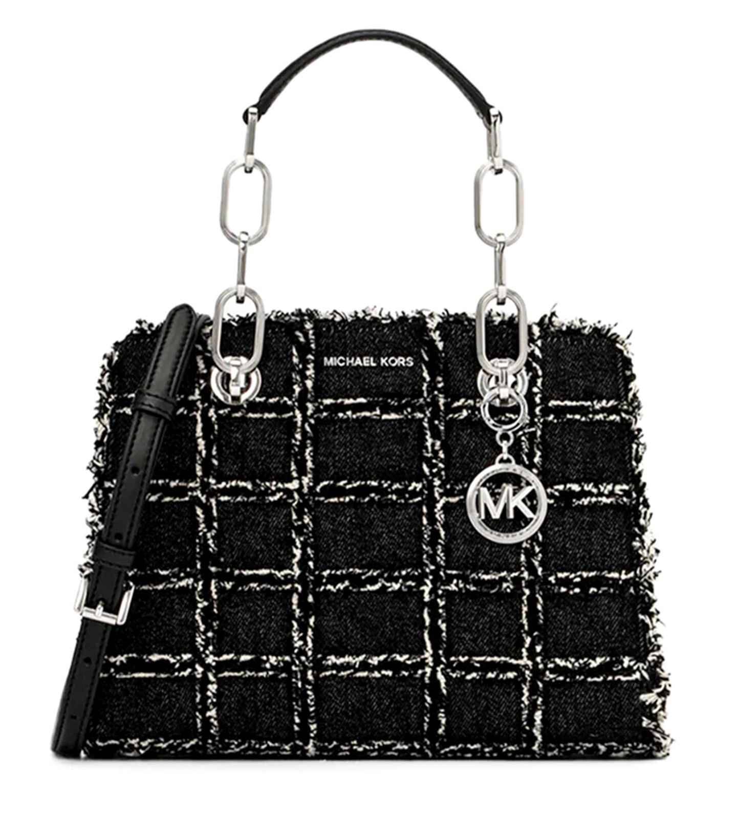 Michael Kors Shoulder Bag Cynthia Sm NS Satchel Denim Black New