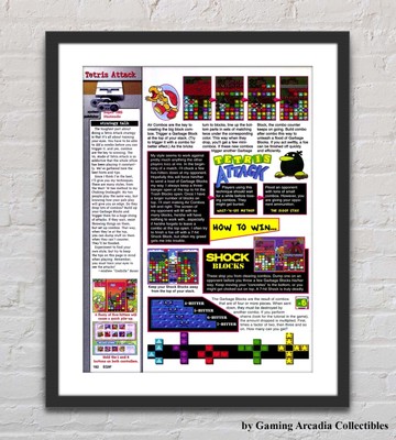 Tetris Attack Super Nintendo SNES Glossy Review Poster G7576