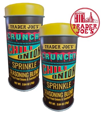 2 Pack Trader Joe's Crunchy Chili Onion Sprinkle Seasoning Blend 2.64 OZ