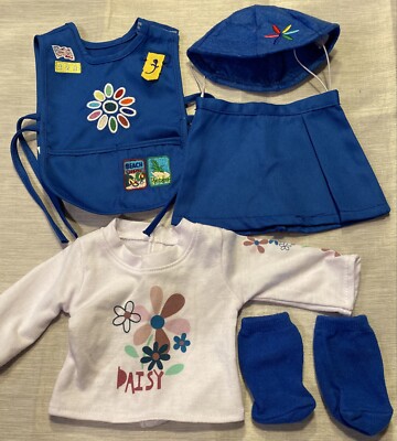 Emily Rose Daisy Girl Scout Outfit For 18  Dolls Skirt Top Hat Socks Vest Lot