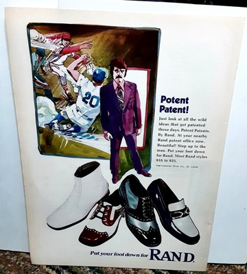1974 Rand Shoes Put Your Foot Down Original Print Ad 70s
