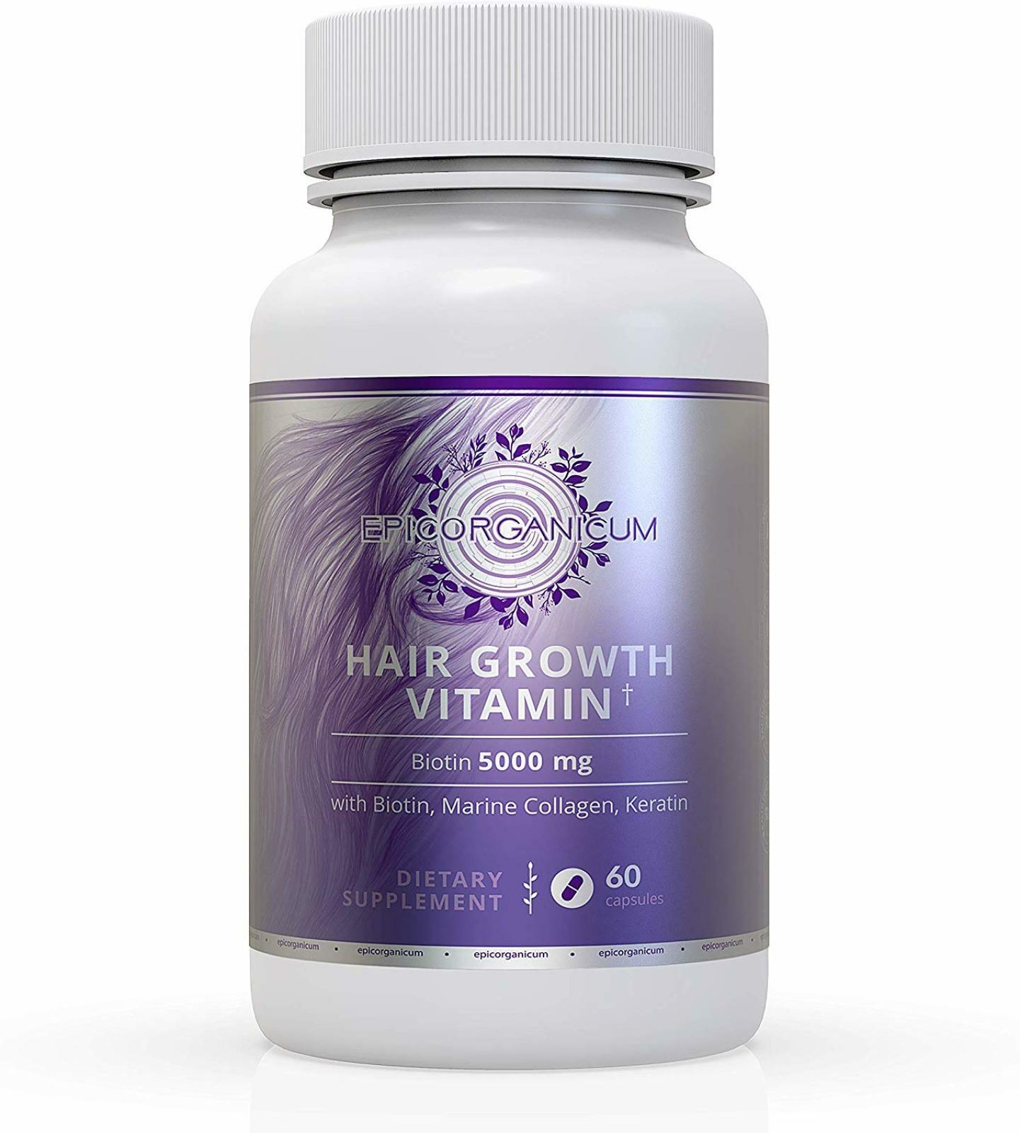 Epicorganicum Hair Growth Vitamins With Biotin. Supplement ...