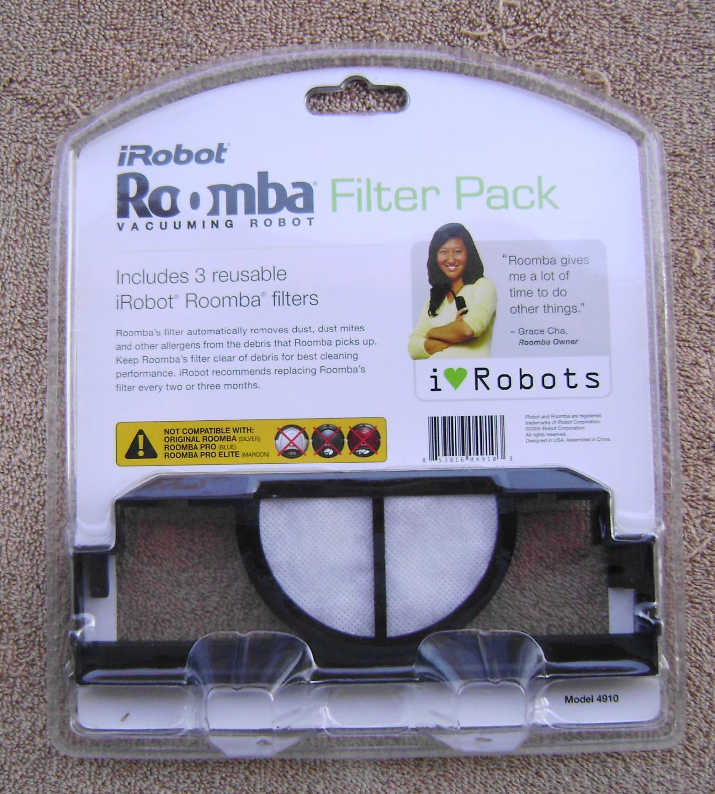 iRobot Roomba Vacuum 4910 Robot Replacement Filter 3-Pack