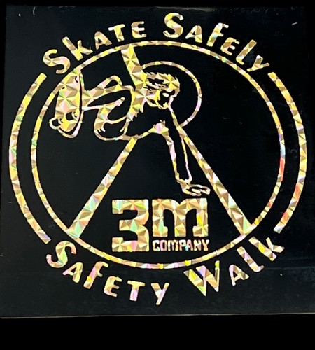 Vintage 1980’s Prismatic Skate Safely 3M Company Safety Walk