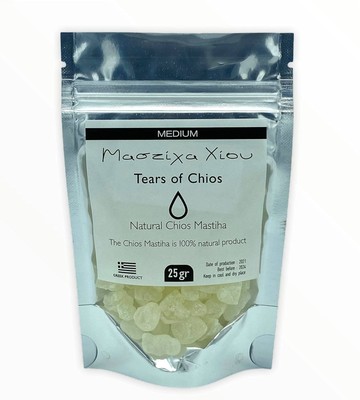 Chios Mastiha Pack 25gr (0.88oz) Medium Tears Gum 100% Natural Mastic Gum Fro...