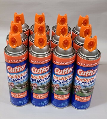 (LOT of 12) Cutter 16oz Backyard Bug Control Outdoor Fogger Mosquito Killer 