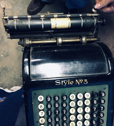 Rare Antique Burroughs Adding Machine Class 1 Model (or Style 3).