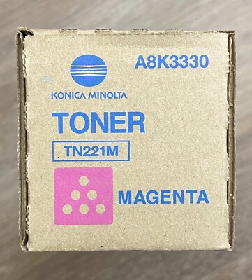 A8K3330 TN221M TN-221M Konica Minolta C227 C287 MAGENTA Toner Cartridge