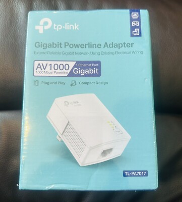 TP-LINK TLPA7017 1000 Mbps Gigabit Powerline Adapter Sealed