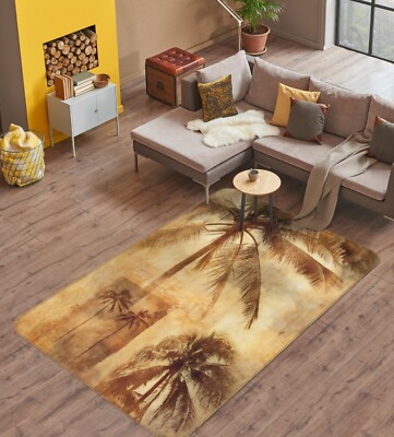 3D Vintage Coconut Tree ZHUA1008 Game Non Slip Rug Mat Photo Carpet Amy