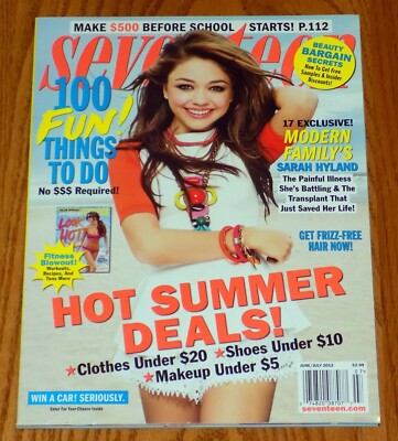 SEVENTEEN MAGAZINE SARAH HYLAND JULIANNE HOUGH JUNE/JULY 2012