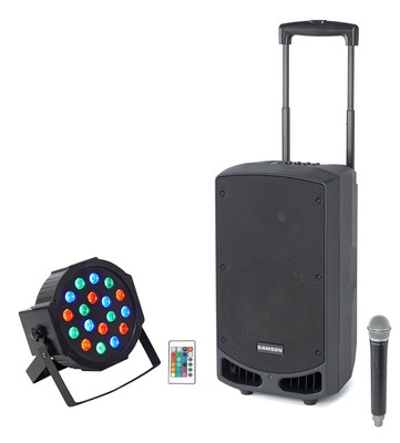 Samson Expedition XP310W-K 10'' Portable PA Rechargeable Speaker+Battery Light