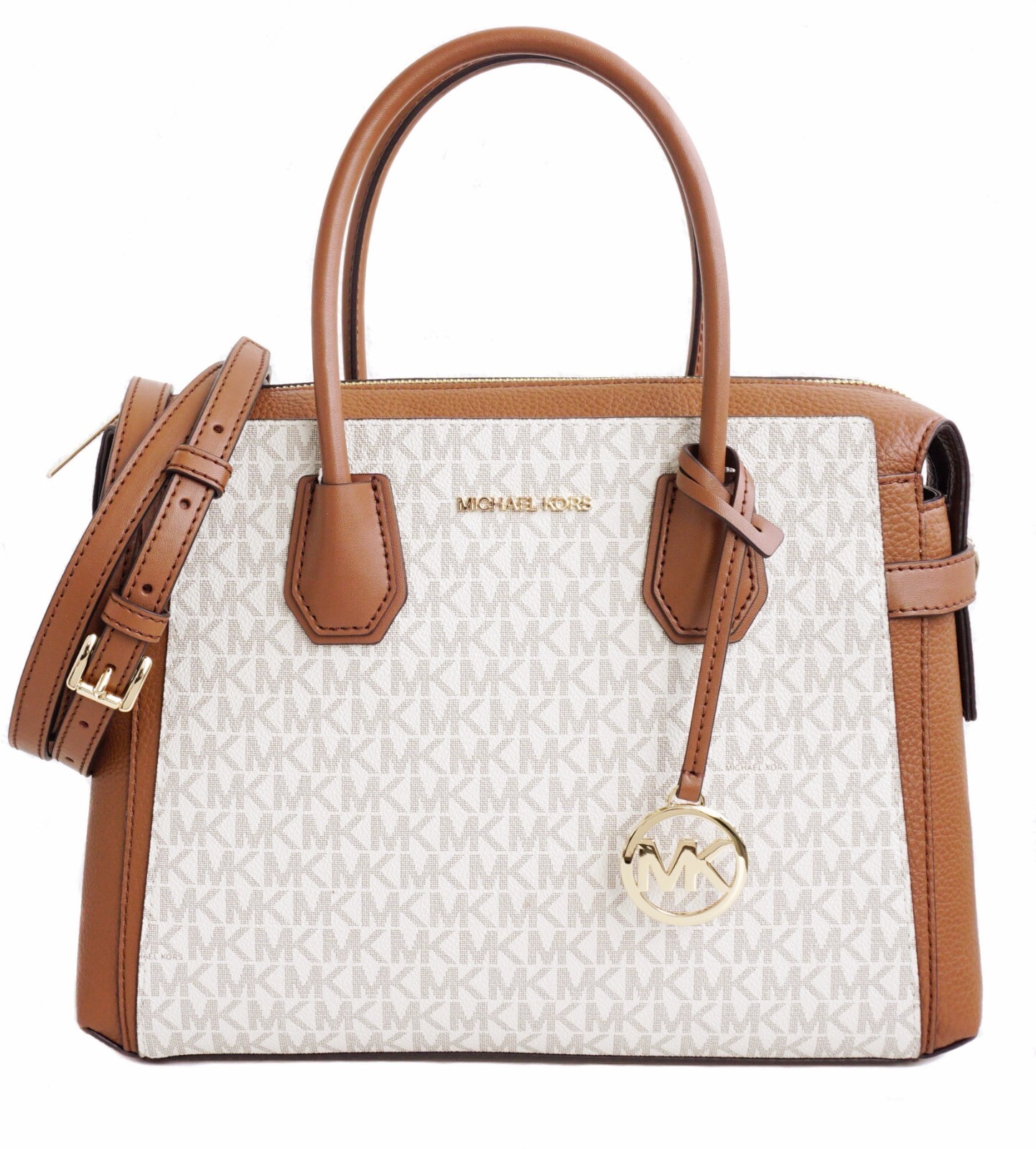 Женская сумка Michael Kors Сумка Mercer с поясом MD Satchel Vanilla New