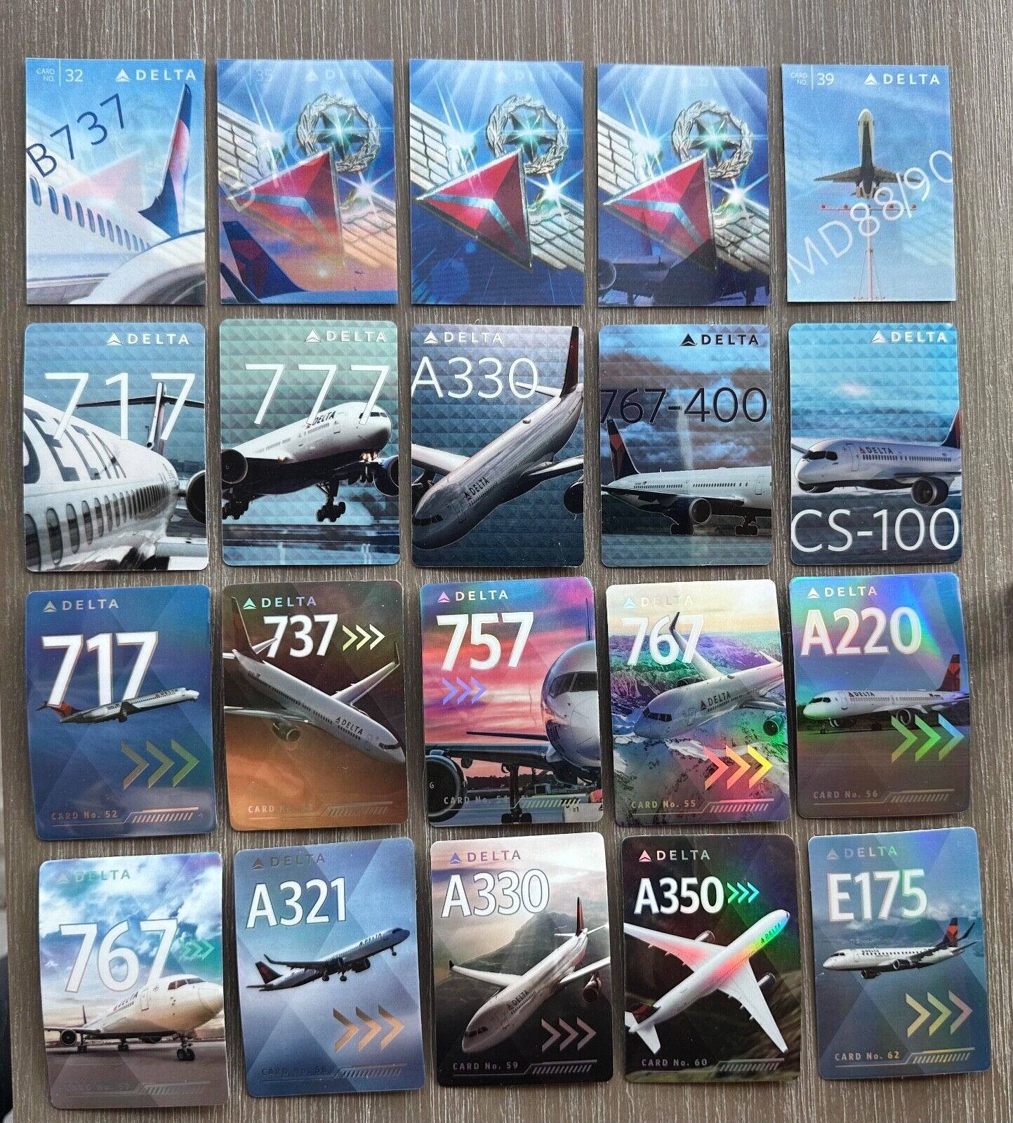Pick from 20 Delta Air Lines Trading Cards 2015 - 2022