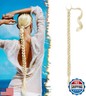 BARSDAR 34 Inch Long Braided Ponytail Extension with Hair Tie - Straight Sleek Wrap Around Blonde Braided Ponytail Hair Extensions - Synthetic Pony Tails Hairpieces for Women - Buttery Blonde