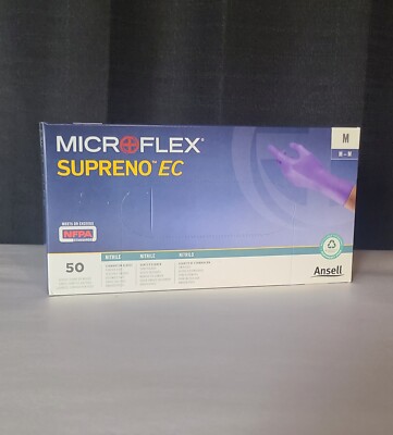 Supreno EC Nitrile Exam Glove Extended Cuff Length MEDIUM 50 per Box
