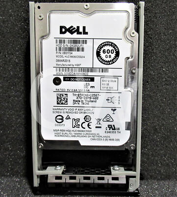 TRCN6 DELL HUC156060CSS204 600GB 15K RPM 12Gb/s 2.5'' SAS SERVER HDD Hard Drive