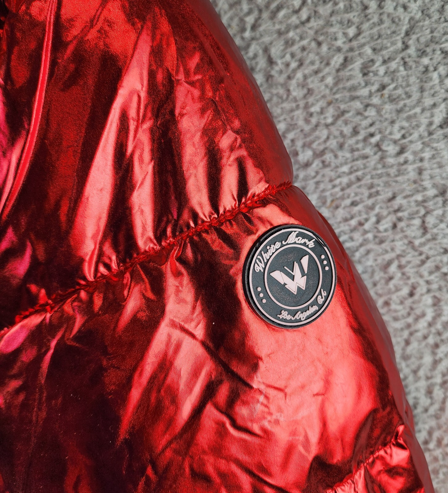 White Mark Plus Size Faux Fur Cold Weather Puffer Jacket Women's 3XL Red L/S~ - Picture 5 of 16