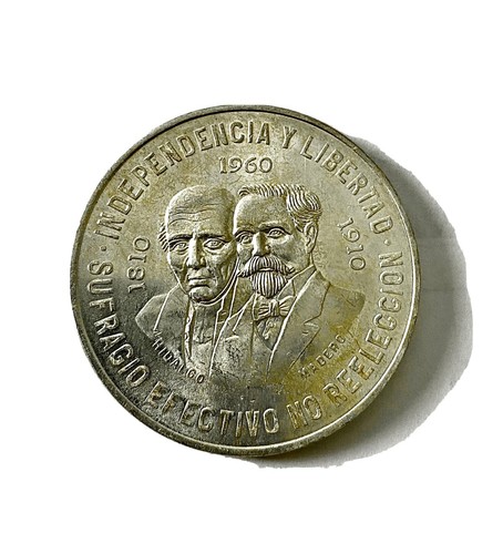 1960年メキシコ独立150周年大型記念銀貨10ペソ　NGC認証 1960年メキシコ独立150周年大型記念銀貨10ペソ NGC認証 1960年