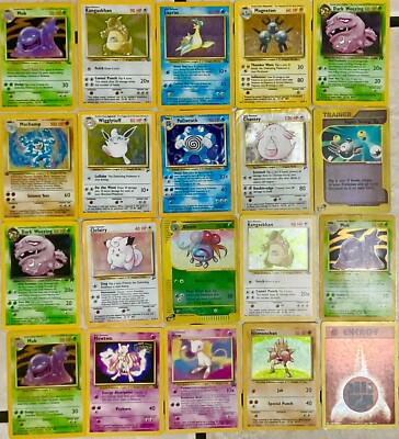 Pokemon Vintage WoTC    Lot of Cards Holos Childhood Collection TCG Cards  