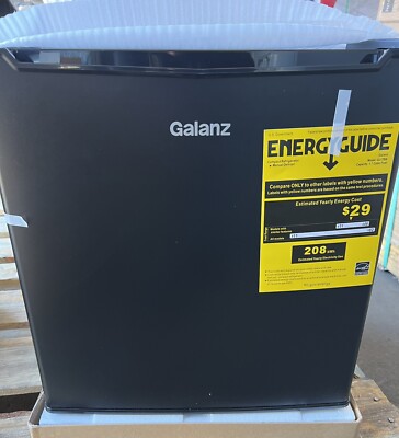 NEW GALANZ 1.7 Cu.ft / Single Door Mini Fridge GL17BK BLACK