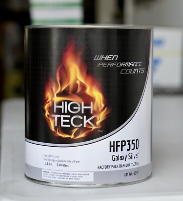 HIGH TECK HFP 350 GM WA519F GALAXY SILVER BASECOAT AUTO PAINT GALLON SIZE!