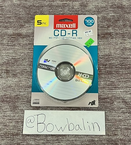 Maxell 648220 CD-R 700 5PK CD Recordable Disc 48X 700MB 80