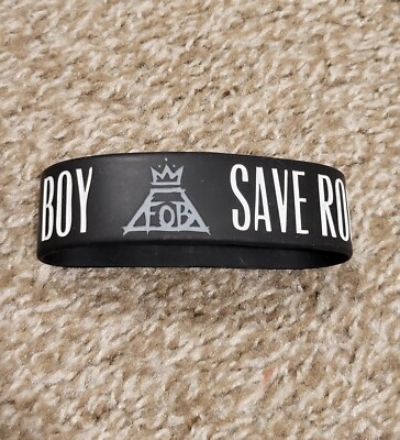 Fall Out Boy Save Rock And Roll Bracelet Wristband Silicone Rubber Band Music