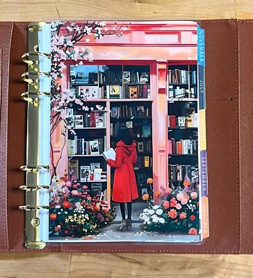MATTE Cute Bookstore Front Cover Set 4 use with Erin Condren A5 Ring Binder*