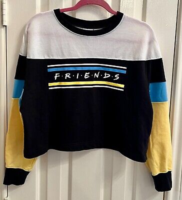 Friends The Television Series Colorful Logo Sweatshirt Women's SZ Large Crop top