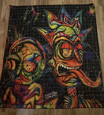 NEW Rick & Morty Acid Trippy Adult Swim Indoor Wall Tapestry Banner Poster