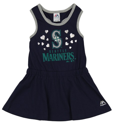 Платье Majestic MLB Girls Toddler Seattle Mariners Criss на майке, синее