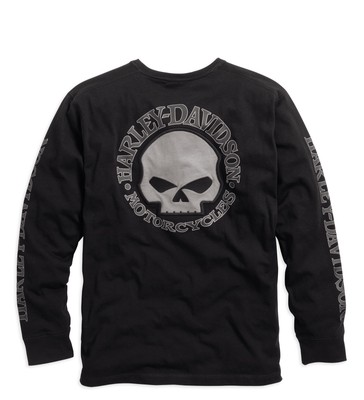 Harley-Davidson Men/'s Skull Long Sleeve Tee Black Gr XXL Herren Shirt Schwarz