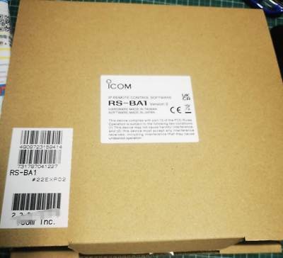 NEW ICOM RS-BA1 Ver.2 FCC/CE/UKCA IP Remote Control Software and cable in box