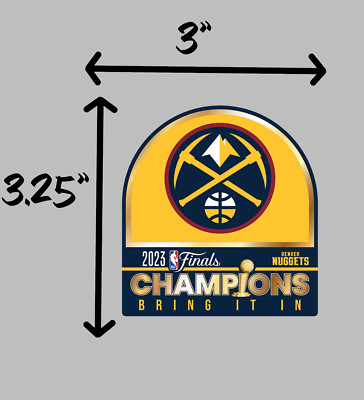 Denver Nuggets 2023 NBA Final Champions 3'' x  3.25''  Waterproof Vinyl Sticker