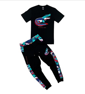Genuine Gator T-Shirt & Jogger Set (Black) 