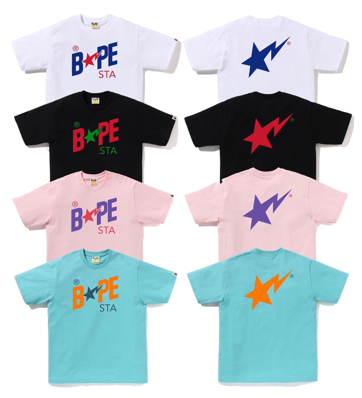 A BATHING APE☆COLORS BAPE STA Tシャツ A BATHNIG APE Men's COLORS BAPE STA TEE 1L30110022 b | eBay
