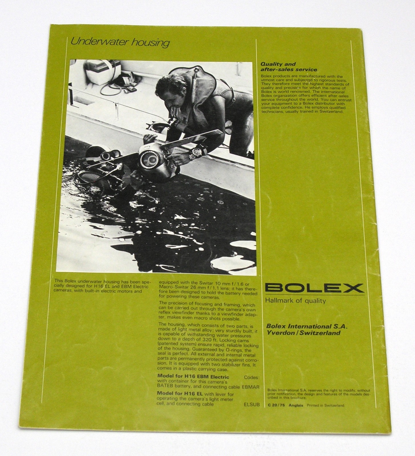 BOLEX 16mm PRODUCT BUYING GUIDE - SYSTEM CATALOGUE / 1975
