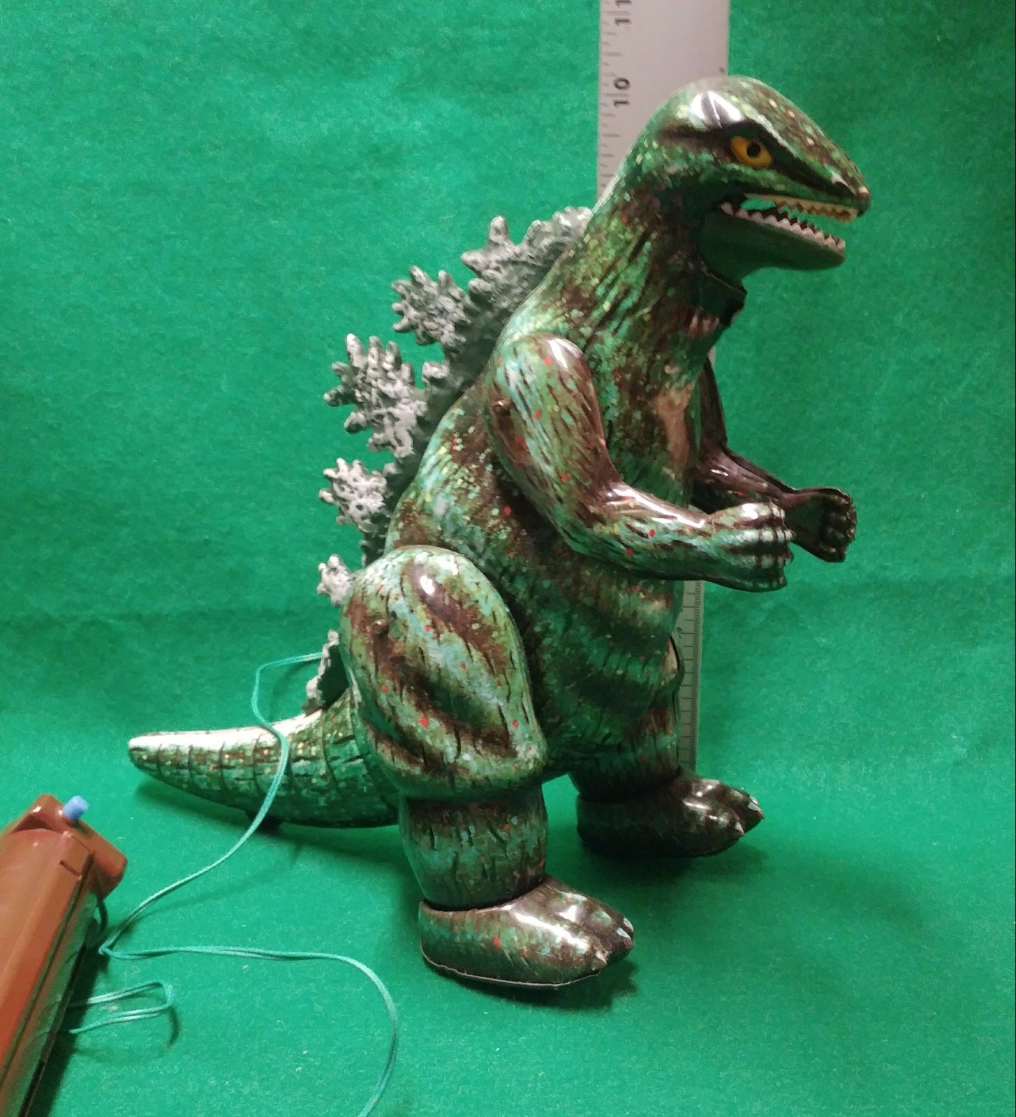 1960s Bullmark GODZILLA Battery Operated Tin Robot In Original Photo Box