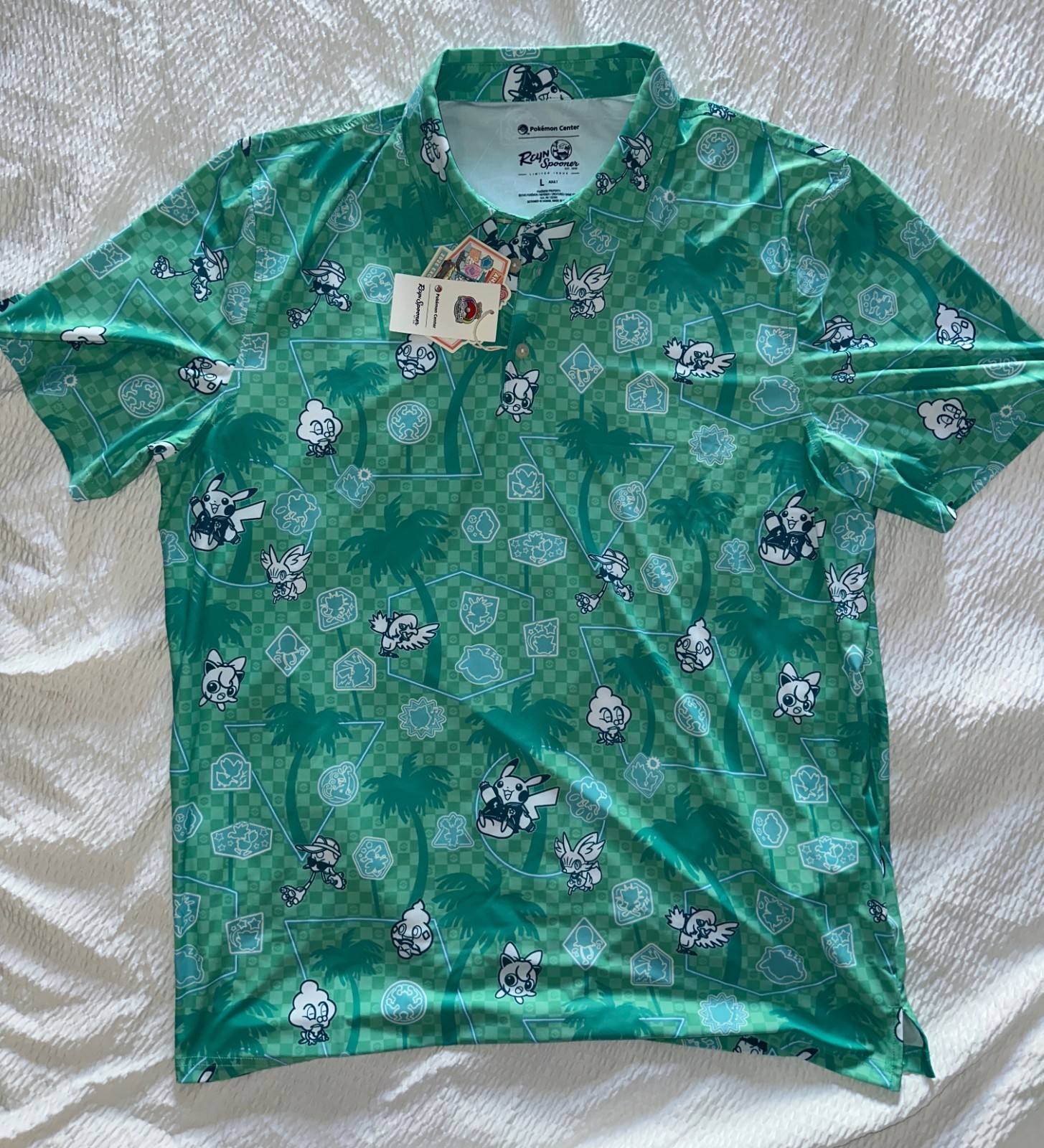 ADULT 3XL Polo Aloha Reyn Spooner Pokemon World Championship