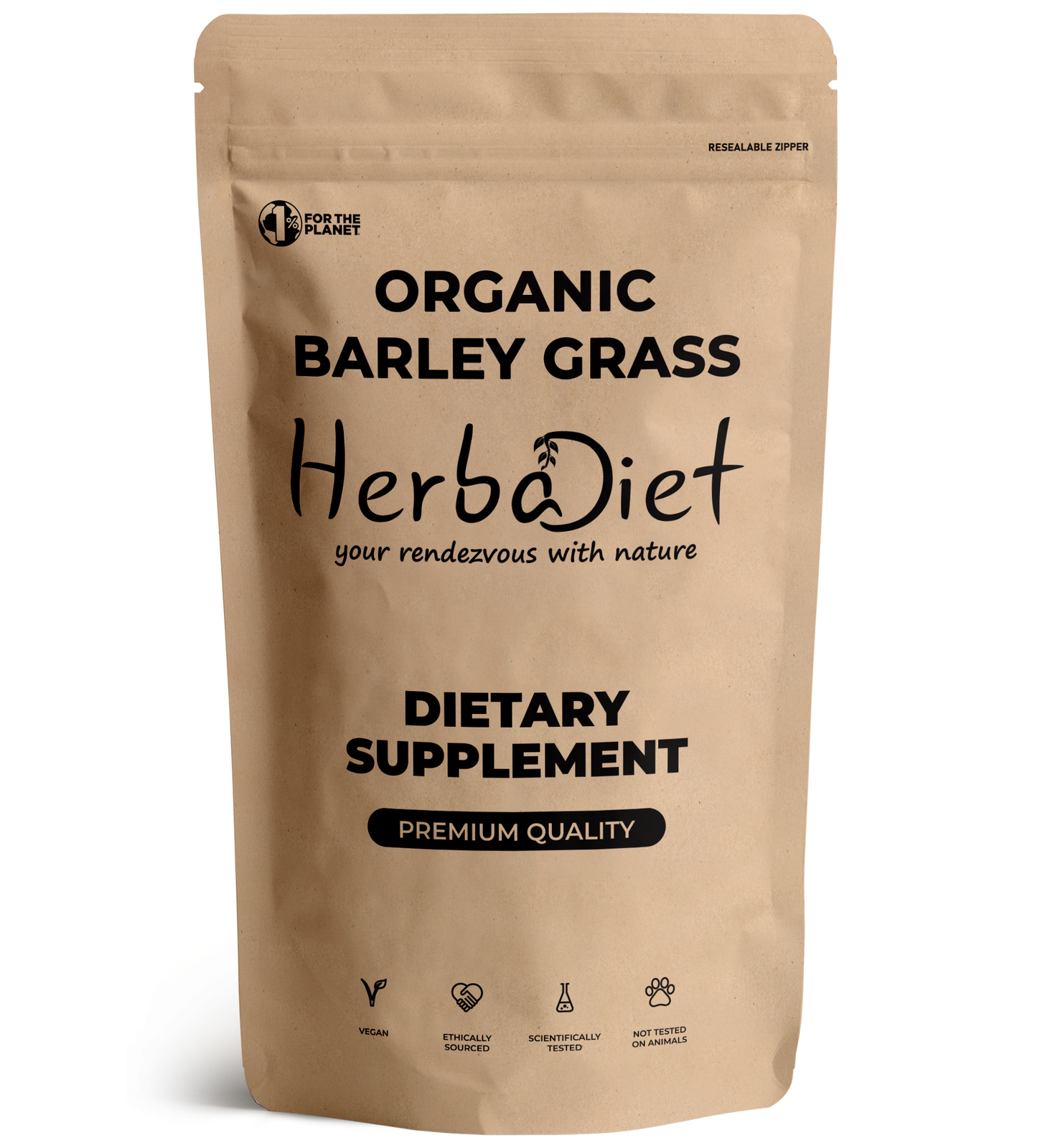 Organic Young Barley Grass Powder - Superfood for  &  Loss 100g