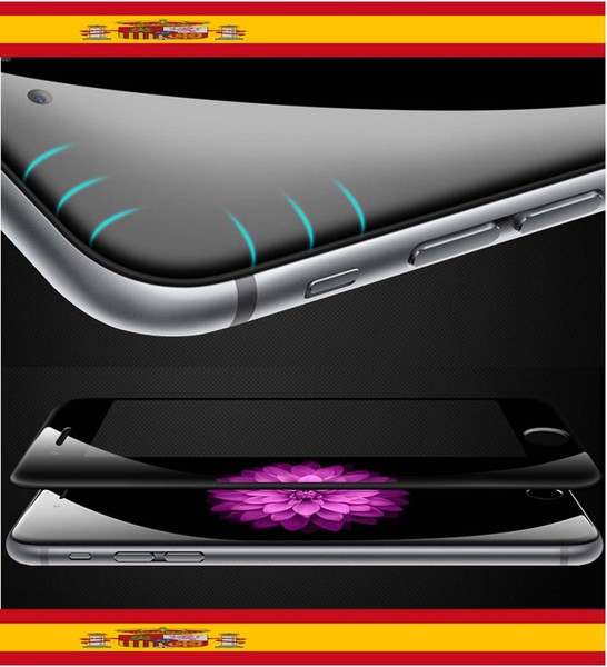 PROTECTOR CRISTAL TEMPLADO 100% CURVO para Iphone 6 6s 7 PLUS FRONTAL COMPLETO