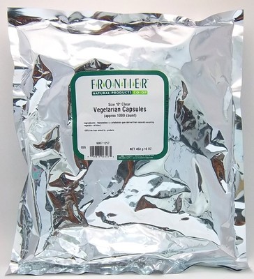 Вегетарианские капсулы Frontier Natural Products 0 1000 шт. в упаковке