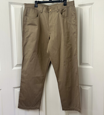Roundtree & Yorke  Flat/Pleated Front Classic Fit Chino Pants, 38W29L